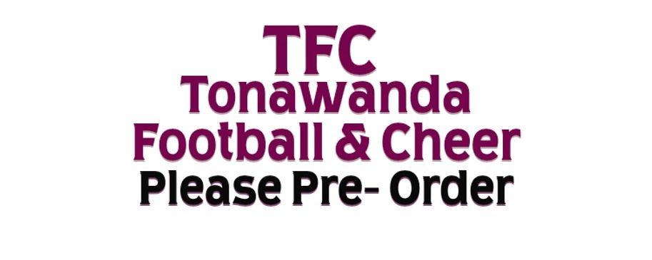 2026 Tonawanda Football & Cheer ordering artwork